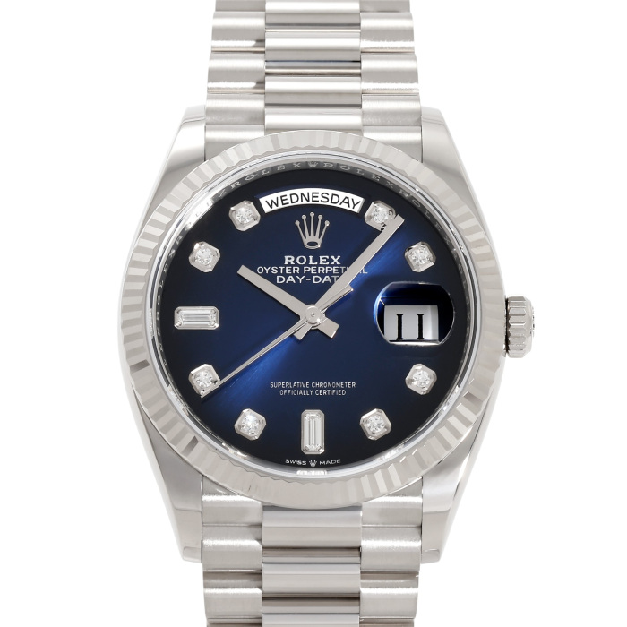 デイデイト 128239 [10Pダイヤ プレジデントブレスレット ブルー