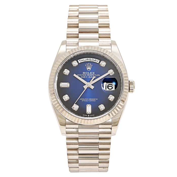 デイデイト 128239 [10Pダイヤ プレジデントブレスレット ブルー